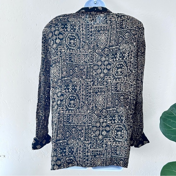 ALI MILES VINTAGE 90s Crepe Rayon Lightweight Blazer Jacket Size 6 - Picture 7 of 10